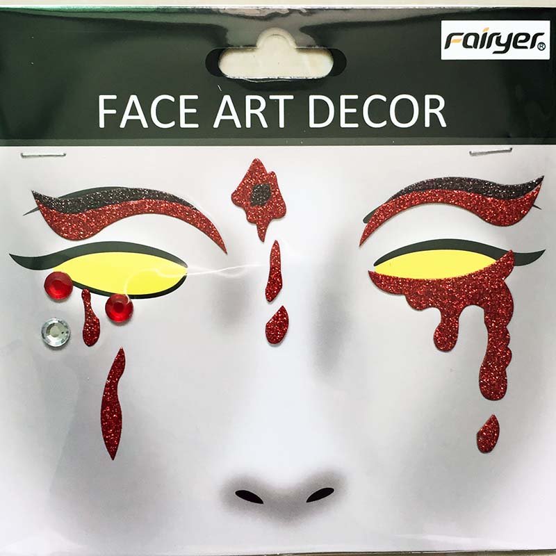 HW-EYE-02 Halloween children adult people face sticker HW-EYE-002