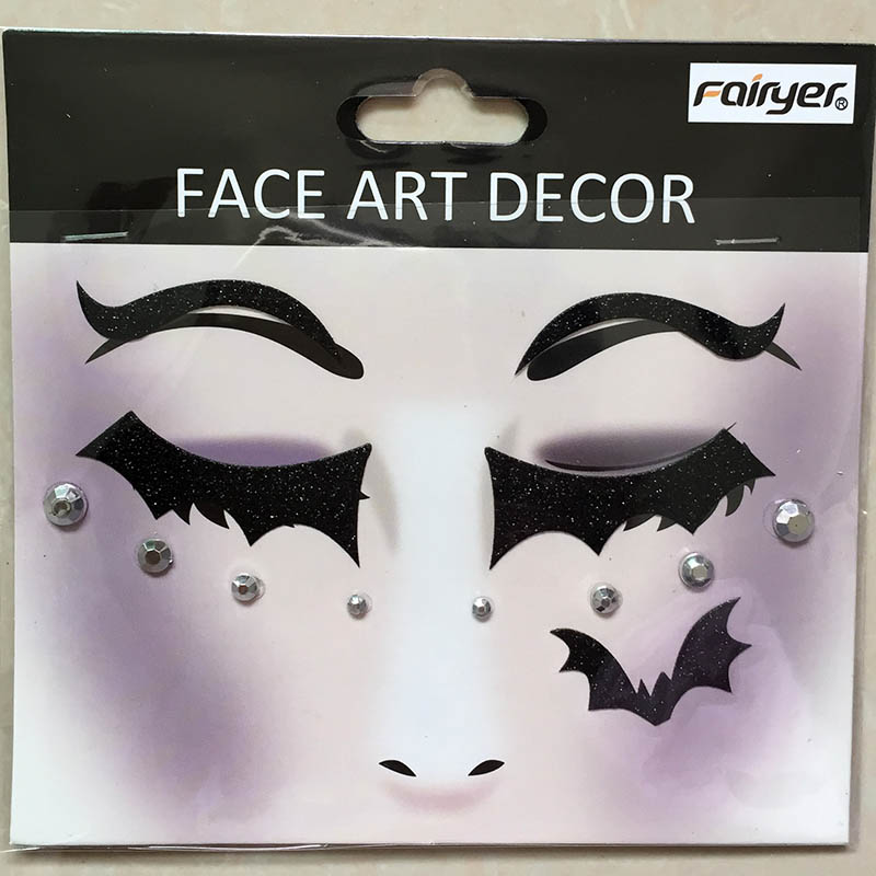Halloween children adult people black eye sticker face sticker  HW-EYE-008
