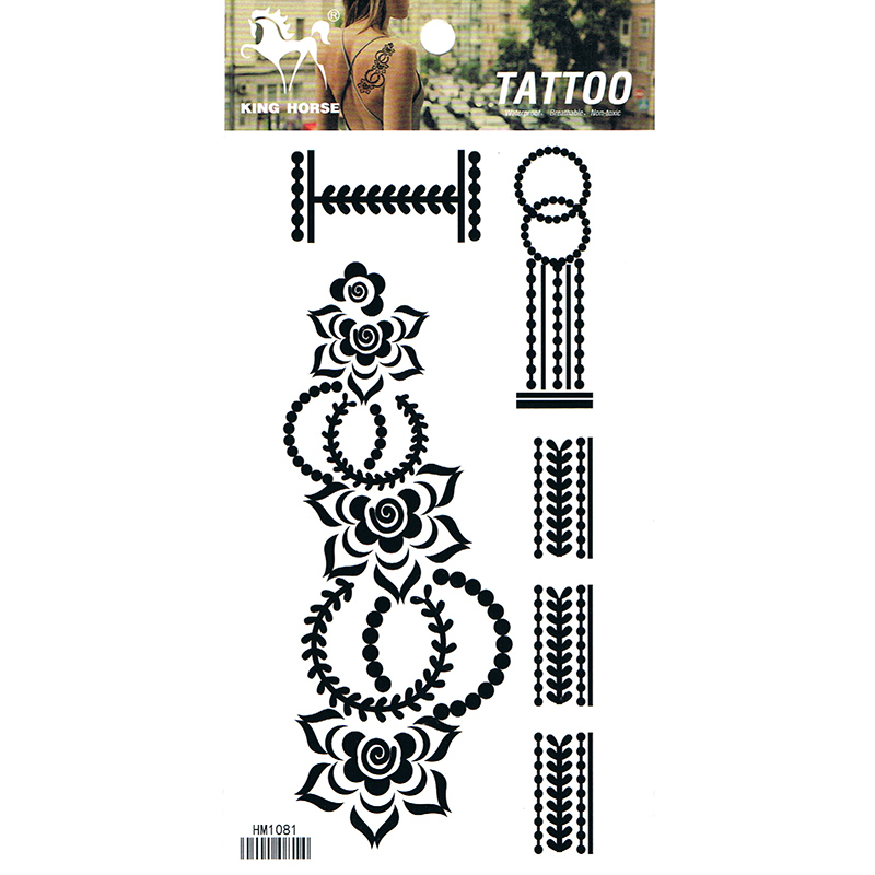 HM1081 Temporary flower tattoo sticker body art tattoo for girls