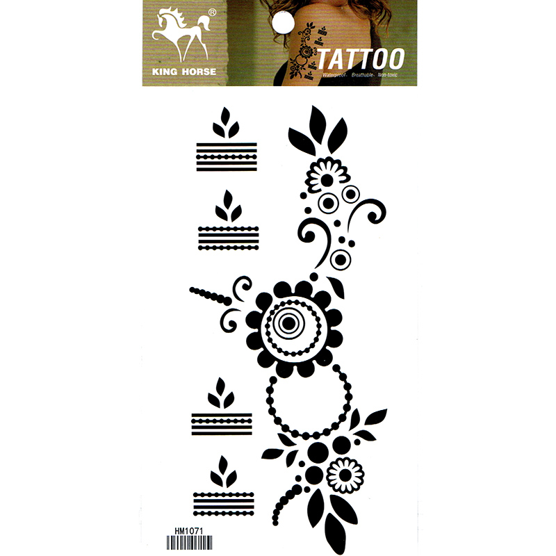 HM1071 fake tattoo waterproof temporary flower tattoo sticker