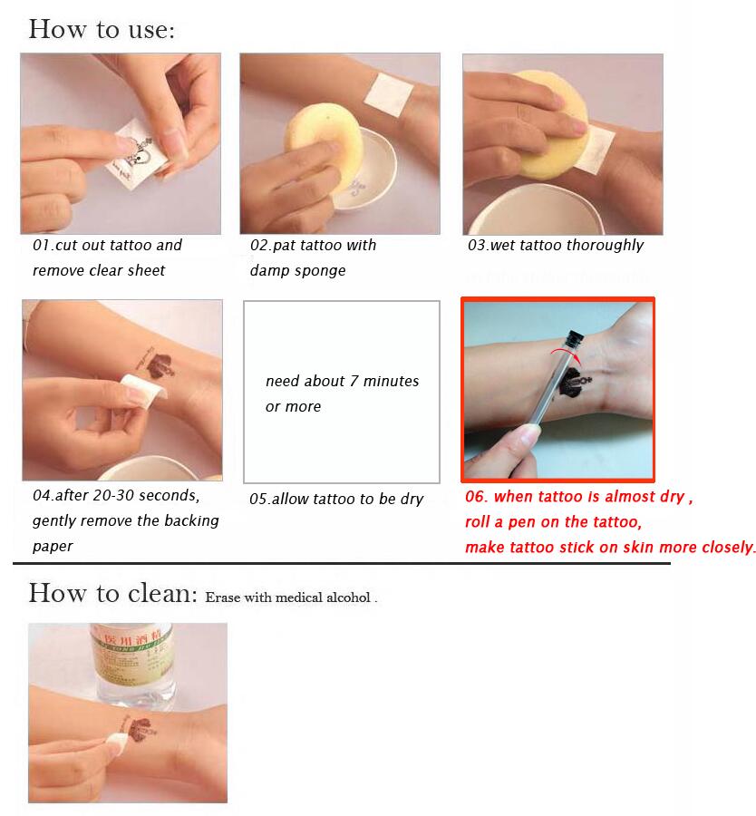 HM013 flower butterfly temporary tattoo sticker