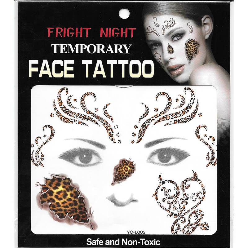 kids tattoo waterproof halloween full face tattoo sticker