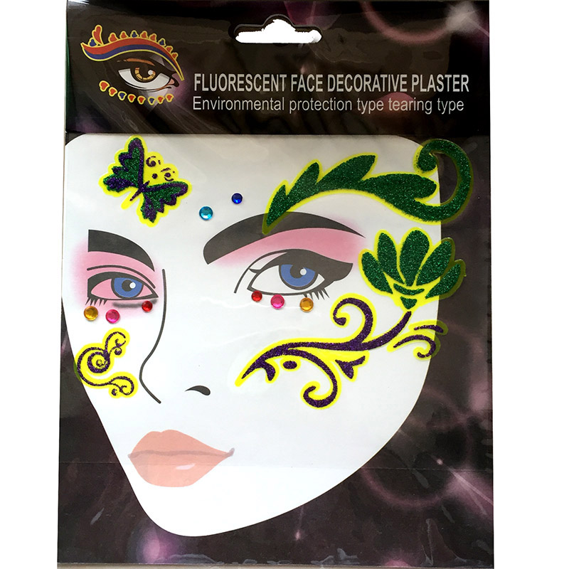 FST005 Ladys party sexy glitte face direct sticker crystal stick