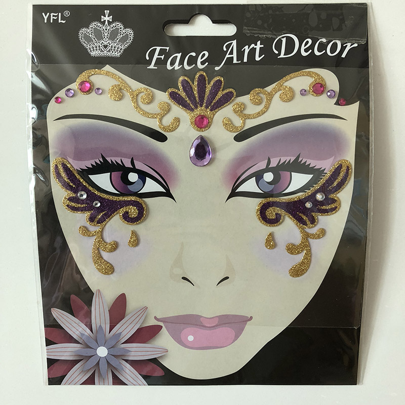 FST013 Face art decoration lady's part face sticker