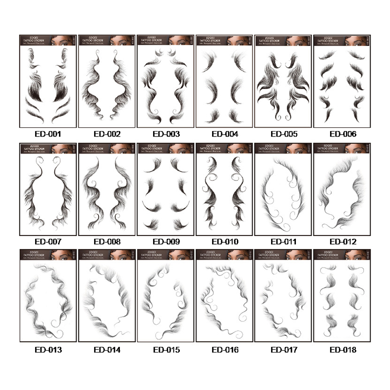 Hair Edges Tattoo Stickers