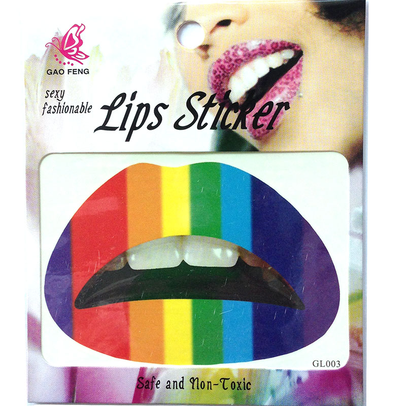 GL001-020 Temporary lip tattoo sticker