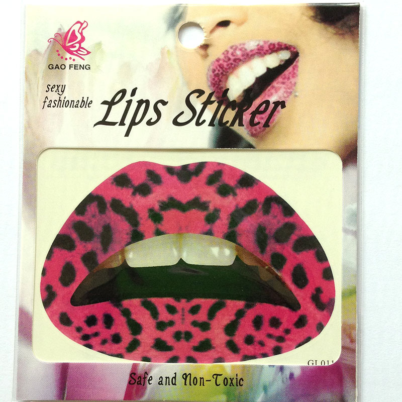 GL001-020 Temporary lip tattoo sticker
