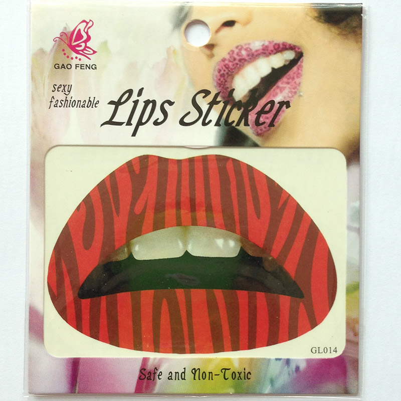 GL001-020 Temporary lip tattoo sticker