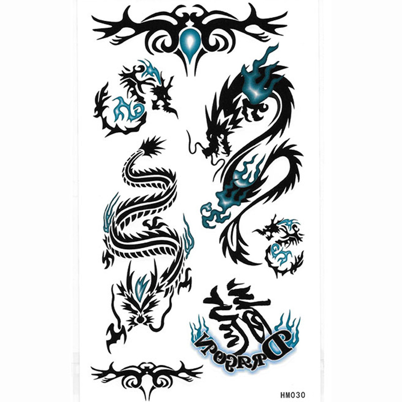 HM030 Waterproof temporary dragon tattoo sticker
