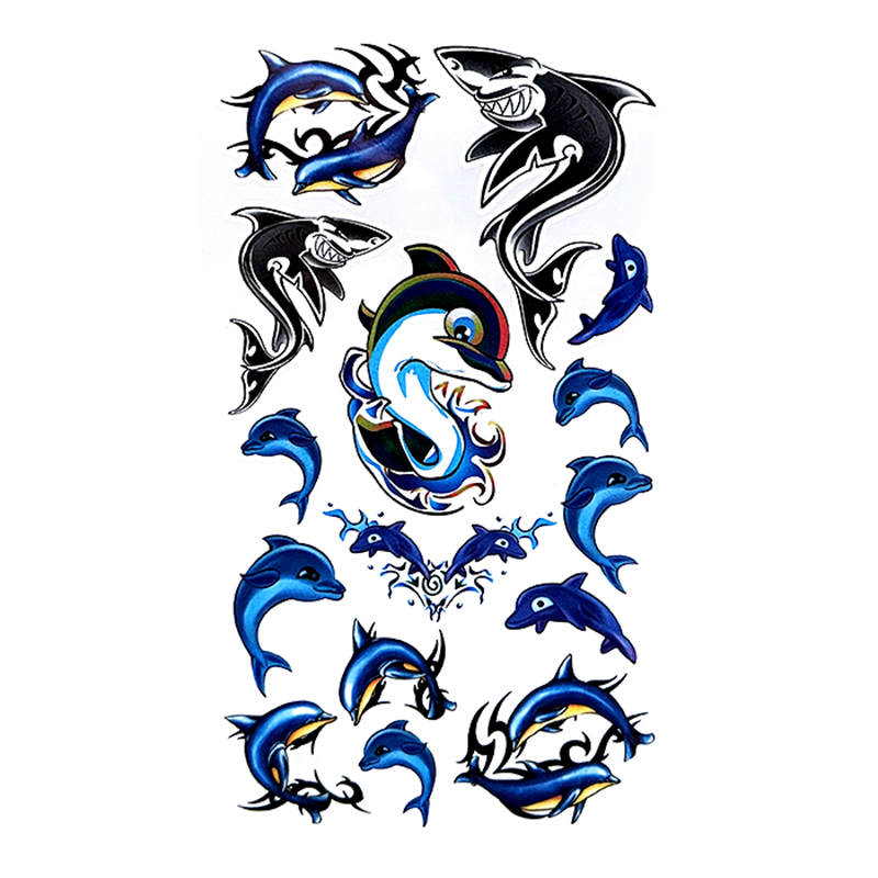 HM056 Temporary Dolphin Tattooo sticker
