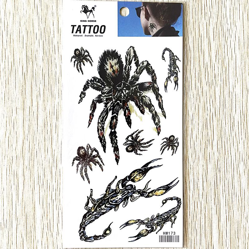 HM173 Scorpion Spider Tattoo Sticker