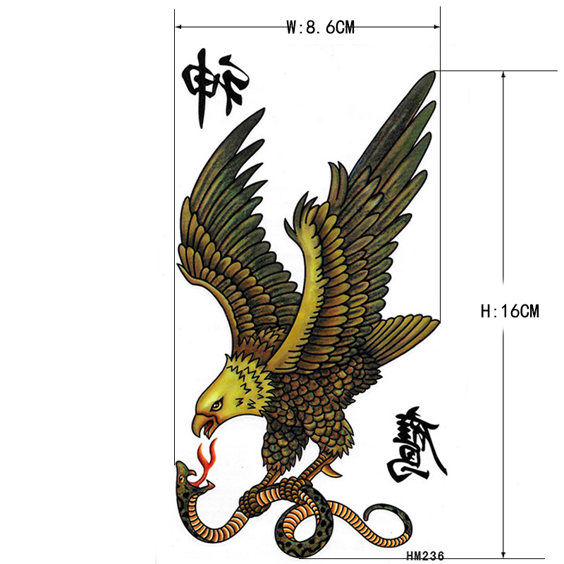 HM236 Temporary condor eagle tattoo stickers