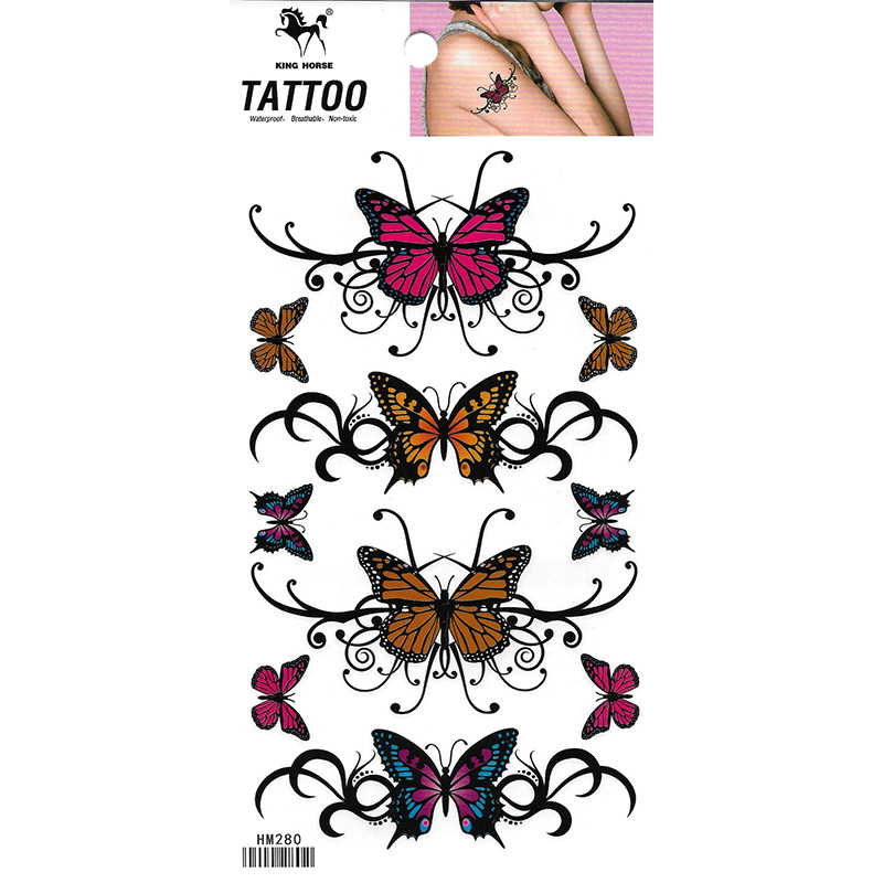 HM280 Temporary Butterfly tattoo sticker