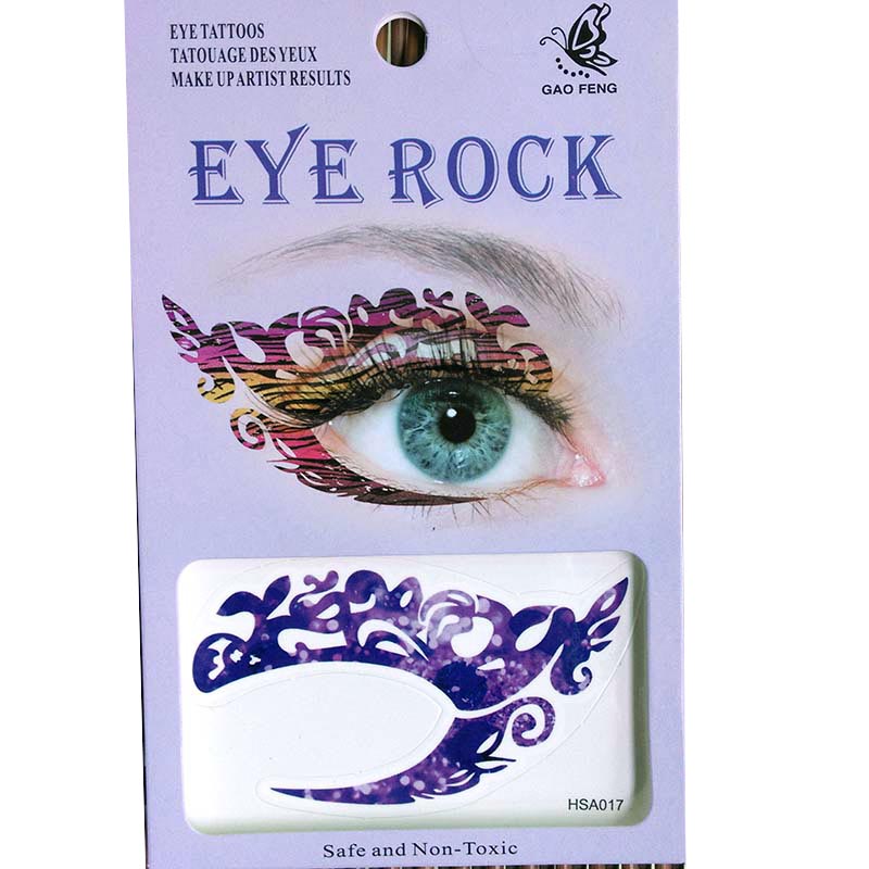 HSA017 left and right eye temporary tattoo sticker