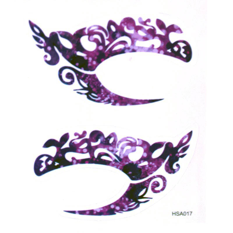 HSA017 left and right eye temporary tattoo sticker