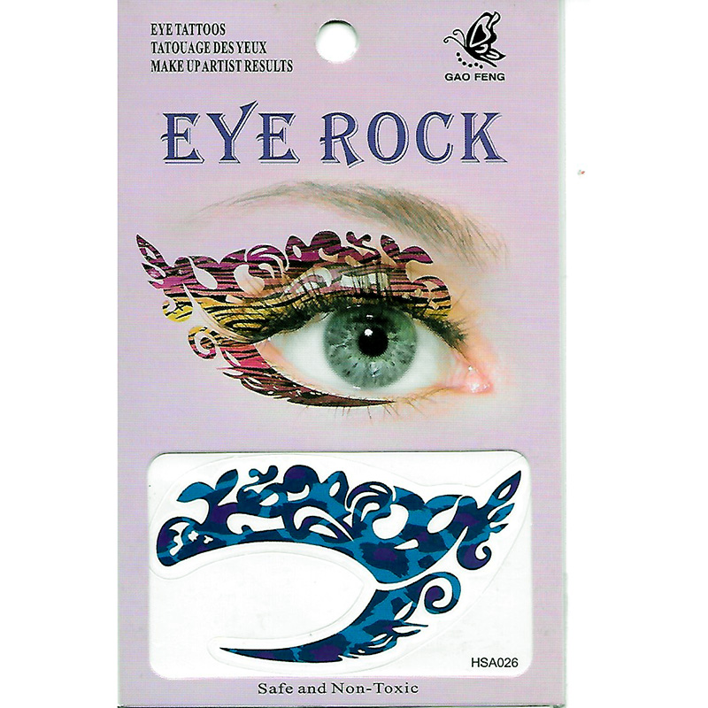 HSA026 left and right eye temporary tattoo sticker