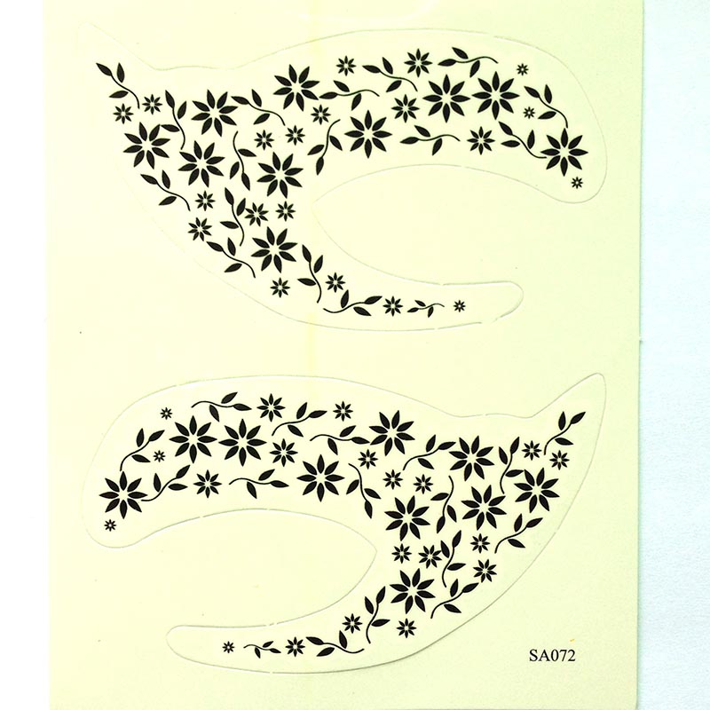 HSA072 2019 new fashion black flower temporary eye tattoo sticker