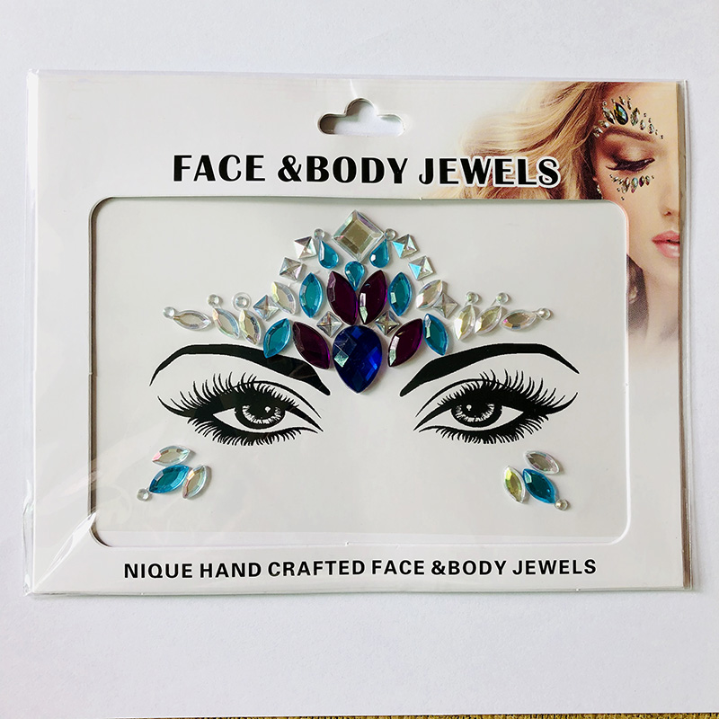 WNY-804-20 Temporary Tattoo Stickers Acrylic Crystal Glitter Stickers