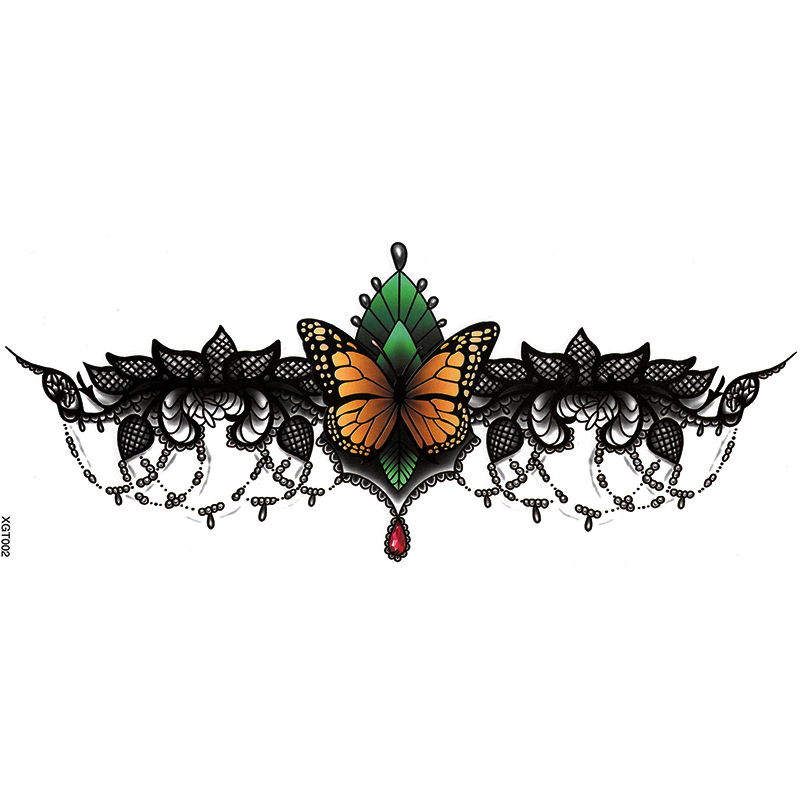 XGT001-020 sternum tattoo sticker Waist and Abdomen Tattoo Stickers