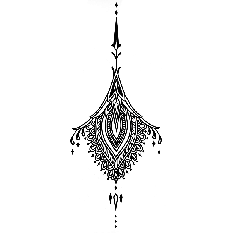 XGT001-020 sternum tattoo sticker Waist and Abdomen Tattoo Stickers
