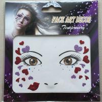 FST-12 red heart face decoration sticker for girl
