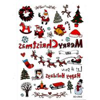 SD-2002Waterproof Merry Chrismas tattoo sticker