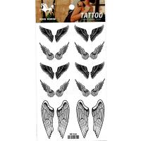 HM1065 Black Temporary 10pair wing tattoo sticker