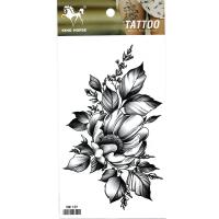 HM1139 New fashion ladys leg grey peony flower tattoo sticker fake tattoo sticker