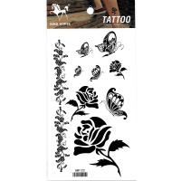 HM1122 Sexy beautifull rose flower butterfly tattoo sticker for younger girl