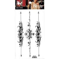 HM1032 Black Skull flower waterproof temporary bracelet tattoo sticker new fashionest