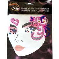 FST006 little birds dark pink Ladys party face decoration sticker