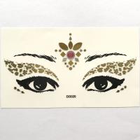 DG020 Face Jewels Rhinestones Adhesive Crystal Face Beauty Glitter gold Art five-star Eye sticker