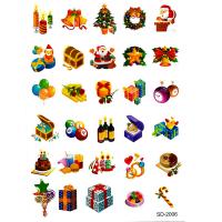 SD-2006 Temporary tattoo sticker Waterproof Temporary Tattoo sticker Merry Christmas Santa Claus deer candle snowman tree tatto flash tatoo fake-tattoo sticker