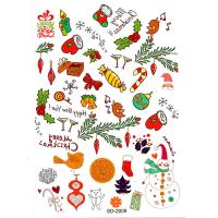 SD-2009 Temporary tattoo sticker Waterproof Temporary Tattoo sticker Merry Christmas Santa Claus deer candle snowman tree tatto flash tatoo fake-tattoo sticker