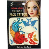 HSE16 8X8cm Night party red birds temporary single eye tattoo sticker