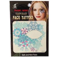 HSE31 8x8cm fright night temporary face tattoo blue snowflake eye tattoo sticker