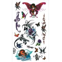 HM047 King horse brand temporary tattoo sticker butterfly mini rose flower for kids