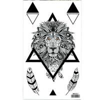 HM1012 Men arm lion black tattoo sticker waterproof termporary tattoo sticker