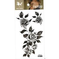 HM1155 New arrive fashion five black rose flower temporary tattoo sticker