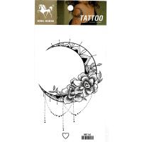 HM1161 Lady's new fashion moon flower temporary body art tattoo sticker
