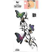 HM1205 Beautiful sexy body art tattoo flower butterfly tattoo sticker