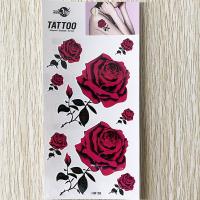 HM159 Mini and big red rose flower temporary tattoo sticker for girl