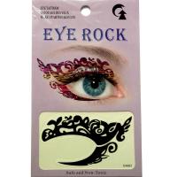 HSA063 Black color temporary eye tattoo sticker