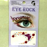 HSA080 Butterfly and flower left and right temporary eye tattoo sticker