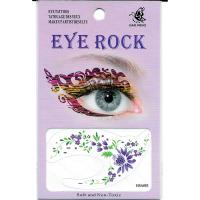 HSA083 green leaf purple flower temporary eye tatttoo sticker