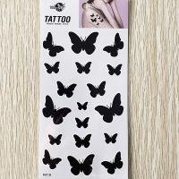 RF19 waterproof temporary black butterfly tattoo sticker