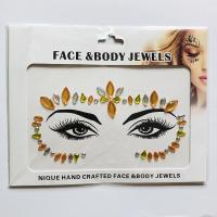 WNY-804-13 Temporary Tattoo Stickers Acrylic Crystal Glitter Stickers Waterproof Face Jewels