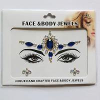 WNY-804-14 Temporary Tattoo Stickers Acrylic Crystal Glitter Stickers Waterproof Face Jewels
