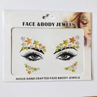 WNY-804-18 Temporary Tattoo Stickers Acrylic Crystal Glitter Stickers Waterproof Face Jewels
